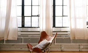 Leather-Clad Leisure Chair